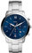 Fossil Herrenuhr Neutra Chrono, Chronographenwerk, 44 mm silbernes Edelstahlgehäuse mit Edelstahlarmband, FS5792