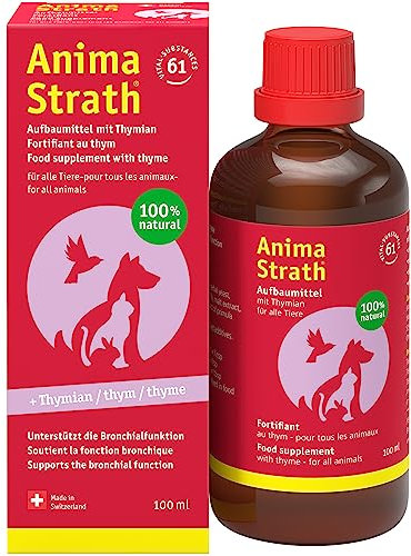 Anima-Strath Liquido con Timo - Bronchiale Sciroppo per la Tosse per Cani e Gatti | Cura del Sistema Immunitario con 61 Nutrienti Vitali, Vitamine, Minerali, Aminoacidi