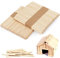 100 Eisstiele aus Holz zum Basteln Stäbchen Holz Natur ,BastelholzNaturholzstäbchen, Bastelstäbchen, DIY Eisstiele,Verwendet für Eisstock-Holzhandwerk, Kinder, Heimwerker, Pflanzenbeschriftung