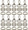 Zasvec Karabiner für Taschen 25mm 30 Stück Taschenzubehör zum Nähen Drehgelenk Karabinerhaken D-Ringe Schiebeschnalle Rucksackschnalle Karabinerhaken Schlüsselanhänger für Taschen Gürtel (Bronze)