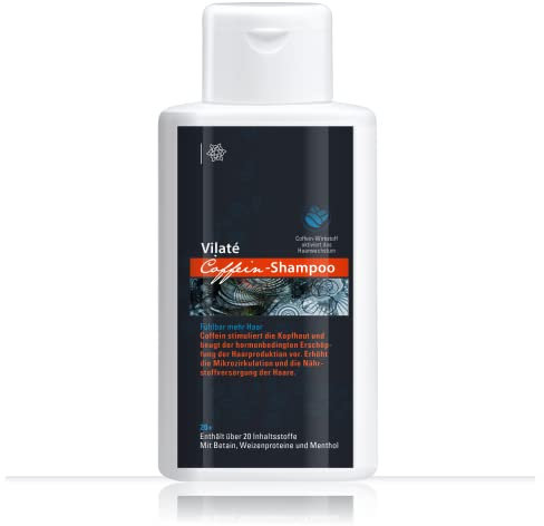 Vilate Coffein-Shampoo, 250ml XL Shampoo stimuliert die Haarwurzeln. Für fühlbar mehr Haar - fördert die Haarelastizität und Haardicke. Ohne Silikone, Sulfate und Parabene.
