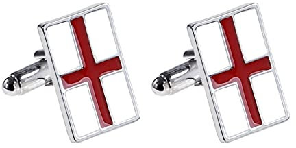 Homxi Manschettenknöpfe Herren Bräutigam,Cufflinks England Flagge Manschettenknöpfe Herren Personalisiert Silber Manschettenknöpfe Legierung