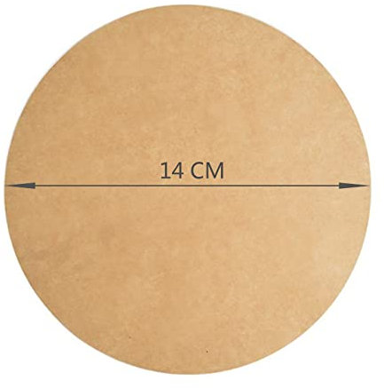 MOCUI Papier sulfurisé ronde de cuisson, Parchemin résistant à la chaleur, Résistant à l'huile et aux fuites Revêtement antiadhésif papier sulfurisé non blanchi (Ø14CM-200Feuilles)