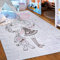 Mazovia Kinderzimmerteppich Antirutsch - Waschbar bis 30 Grad - Ballett Ballerina - Kurzflor Kinderteppich Teppich für Kinderzimmer - ÖKO-TEX - Teppiche Mädchen Rosa Pink Grau 80 x 150 cm