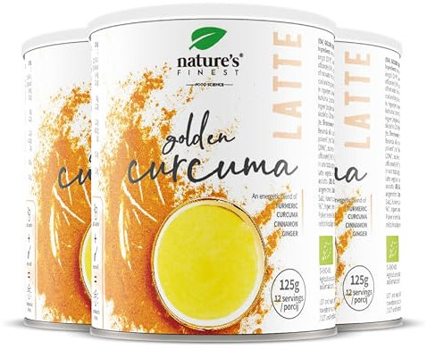 Nature's Finest by Nutrisslim Golden Curcuma Latte - Cremiger Kurkuma Chai Latte – Unterstützt Entspannung – Mit Gewürzen und Vollmilchpulver – Energie und Genuss in Pulverform