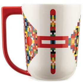 Alessi Mug in Porcellana Decorata, Multicolore, 12 cm x 9 cm x 9 cm, 40 cl