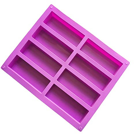 XUELIYUN Silicone Bar Mould Rectangle Granola Bar Chocolate Sweet Mould for Caramel Bread Loaf Muffin Brownie Cornbread Cheesecake, Purple, Dangaomuju001