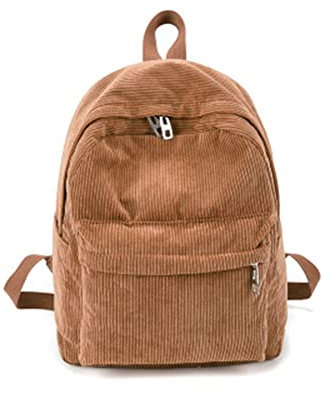 Damen Rucksack,Cord Schulrucksack Mädchen Teenager Rücksack,City Sicherheitsrucksack,Damen Freizeitrucksack Schultasche College Schulrucksack Reiseeucksack für Mädchen Student Reisetasche,Khaki