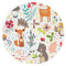 Mauspad mit buntem Igel, Cartoon-Tiere, rund, rutschfest, Gummi, 20,3 cm