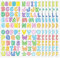 Letter Stickers, 540PCS Colored Self Adhesive Letters Stickers Waterproof Vinyl Small Alphabet Sticker Capital Letter Decals for DIY Scrapbooking Water Bottles Window Mailboxes Y7CSZMT (Colored)