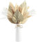 BestAlice Lot de 17 Feuilles de Palmier Séchées, 40 Cm, Feuilles de Palmier Séchées avec Herbe de la Pampa, Décorations D'automne pour la Maison, Décoration de Table, Décoration de Mariage,(A)