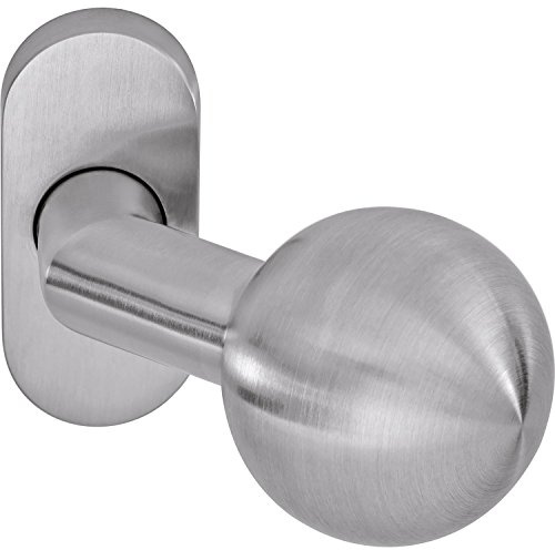 OGRO 90050057183 Türknopf RENOVI 3548 VOFS,Rosette 30x68x10,gekröpfter Knopf,Edelstahl matt,