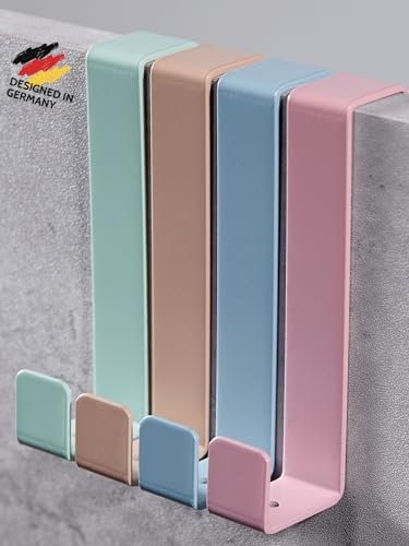 DEKAZIA® 4 Türhaken Kinderzimmer bunt – Türgarderobe Kinder zum Einhängen – Kleiderhaken Tür Garderobe Garderobenhaken Türhänger Haken Türaufhänger