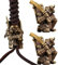 2 Pcs Messing Antikes Japanisches Breitschwert Samurai Lanyard Bead Paracord Beads Schlüsselbundwerkzeug DIY Halskette Rucksack Anhänger Zubehör