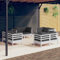 MNISDFL Gartenlounge Biertischgarnitur Terrassenmöbel 8-TLG. Garten-Lounge-Set mit Anthrazit Kissen Kiefernholz