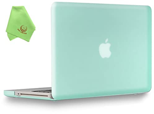 UESWILL Compatible with 2008-2012 MacBook Pro 15 inch Case Model A1286, with CD-ROM, Smooth Matte Hard Shell Case Cover + Microfibre Cleaning Cloth, Green