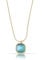 Made by Nami Edelstein Kette Gold Edelstahl mit Amethyst Anhänger Boho Schmuck Damen 40 + 5 cm Wasserfest (Blau)