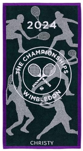 Wimbledon 2024 Giant Herren Tennis Beach Towel von Christy
