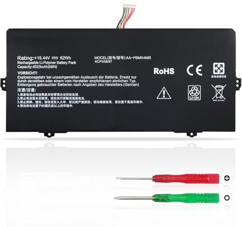 KXRSII AA-PBMN4MR Laptop Akku für Samsung Galaxy Book Pro 360 13 NP930XDB NP935XDB Book2 NP930XED NP930QED Book3 Pro 14 NP940XFG 4ICP5/58/97 15.44V 63Wh 4023mAh