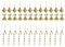 MytaYt 24 Stück Zuckerstangen Weihnachtsbaum Plastik Christbaumschmuck Gold Weihnachtsbaumschmuck Glitzer Christbaumkugeln Weiß Hängende Deko(14CM)