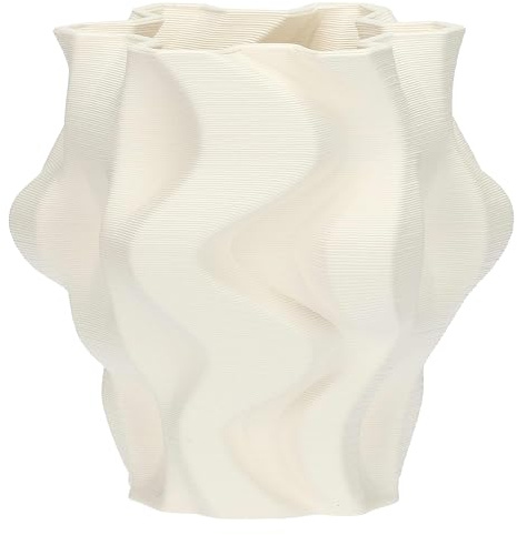 rituali domestici - Deco Origami M Vase aus Keramik, 23,5x23,5cm, Tiefe 20,5cm, Kollektion Trama