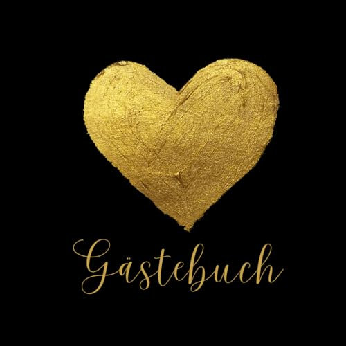 Gästebuch Ferienhaus, Ferienwohnung, Hotel, AirBnB, 100 Seiten blanco, schwarz, gold, edel, quadratisch: für Pension, Feriengäste, Urlaubsgäste, Urlauber, Übernachtungen