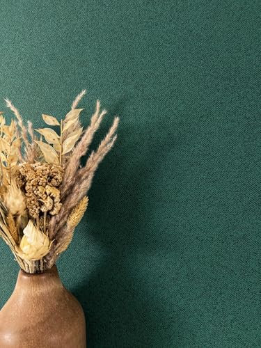 NEWROOM Papier peint Vert Couleur Unie Intissé - Moderne Vert Foncé Vert forêt Structure Aspect Tissu Couleur Unie