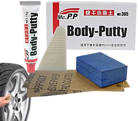 Zunishaone Kit de reparación de arañazos profundos para automóviles, kit de eliminación de arañazos, masilla de reparación de carrocería, masilla eficaz para eliminar arañazos de pintura de coche
