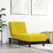 LAPOOH Chaiselongue Gelb Samt, Relaxliege Wohnzimmer, Relaxsessel, Lesesessel, Ruhesessel, Bettsofa 352830