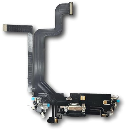 DHLK® Ladebuchse Dock Connector kompatibel mit iPhone 14 Pro Max - Charging Port Flex, Schwarz A2895, A2896, A2893, A2651