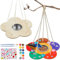 Csafyrt Bird Feeder Kits for Kids, 2 Pack Flower Shape Wooden Bird Feeder Kit, Hanging DIY Paint Kit with 18 Colors of Paint and Brush for Kids Boys Girls 6+