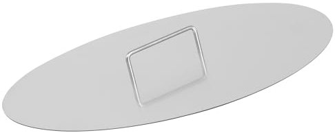 BBQ-Toro Couvercle pour brasero en acier inoxydable - Diamètre : 70 cm - Argenté - Couvercle pour brasero - Plaque de protection avec poignée - Couvercle pour brasero