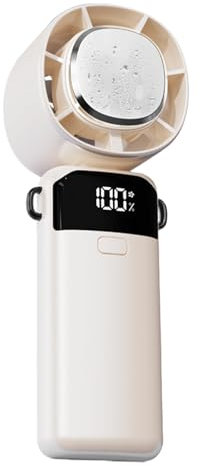 Cooling Device - Handheld Fan | Folding Travel Cooler Fan | Mini Air Circulator | Digital Display Foldingg Cool Gadgets | Battery Operated Airr Cooler For Women Men Kids Bedroom Beach Camping