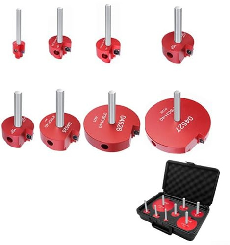 UrbanHui Kit de escariador de PVC 8 piezas, kit de escariador de tubería de PVC, kit de escariador de aluminio, 1/2-4 pulgadas para accesorios de PVC/CPVC/ABS
