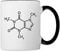 Spreadshirt Kaffee Chemische Formel Koffein Tasse Zweifarbig, One size, Weiß/Schwarz