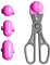 La Croquetera Color Rosa Multiuso con 4 moldes Intercambiables para masas-para croquetas, albóndigas, Bolas, sushi-100% español : Patentado y Fabricado en España, 1 utensilio