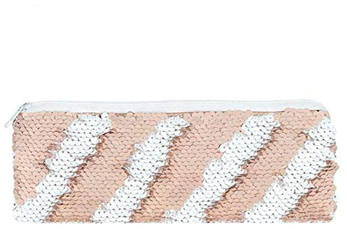 Jones Home and Gift Rose Gold Reversible Sequin Pencil Case