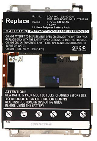 Akku kompatibel mit BlackBerry Playbook, Li-Polymer, 3,7V, 5400mAh, 20,0Wh, Built-in, ohne Werkzeug