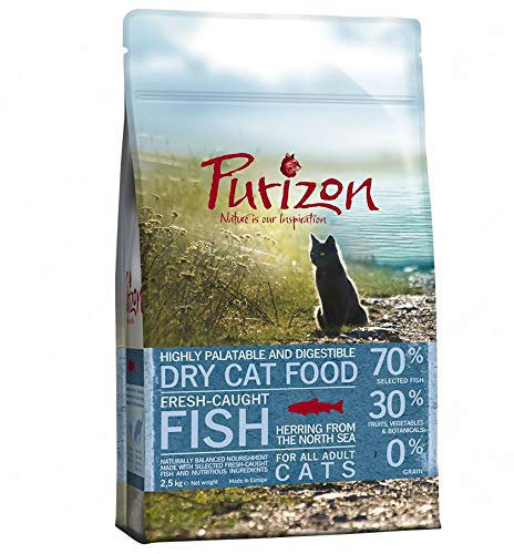 Purizon Original Fisch Katzenfutter trocken | ganz ohne Getreide | Fisch als einzige Fleischquelle | ideal bei Allergien und Unverträglichkeiten | 2,5 KG