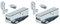 x2 Tutch Latch Automatic Spring Catch for Press to Open Cupboard Doors and Loft Attic Hatches, Bright Galvanised Steel, Counterpiece + Catch