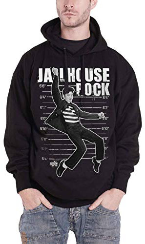 Elvis Presley Herren RD-37-ELV005-H17-9 Kapuzenpulli, Nero, M