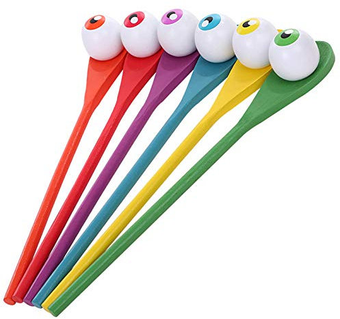 YMer0 Wooden Egg and Spoon Race Game Indoor or Outdoor Balance Game Party Games Egg Spoon Race Game (12pcs, Model 2)