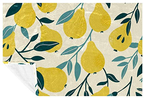 BestIdeas Ripe Pears Decke für Bett, Couch, Sofa, Picknick, Camping, Strand, 150 x 100 cm