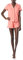 Amazon Essentials Ensemble de Pyjama Court en Coton et Modal, Col Tailleur avec Passepoil, Confortable pour la Maison (Disponible en Grande Taille) Femme, Rose Corail, XXL