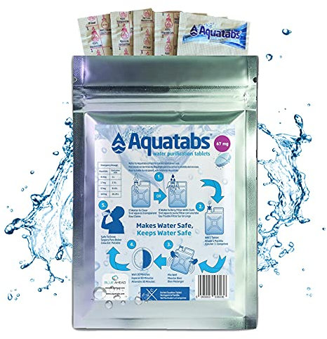 Aquatabs NaDCC 67 MG x 50 World's #1 Water Purification Treatment Tablets 1 Tablet = 10 litre (1 Pack, 67 MG)