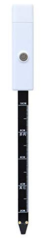 Indicador de nivel de agua, medidor de humedad del suelo, sensor de recordatorio de escasez de agua del suelo con luz intermitente, apto para plantas en maceta de interior y exterior (blanco + negro)