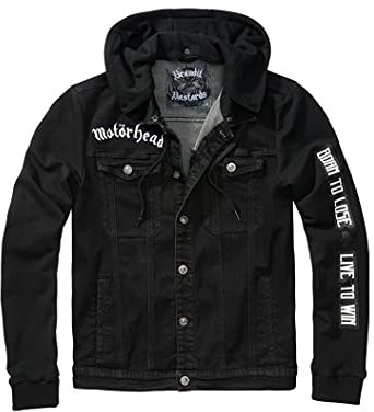 Brandit Motörhead Cradock Denim Jacket, color: black+blac, size: M