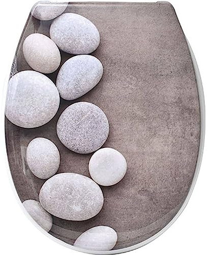 Abattant WC en Thermodur déco Salomé avec frein de chute - TENDANCE