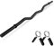 SZ Curlstange Premium, 30mm mit Federverschluss - STANDARDNORM - Auswahl: 120cm (7kg) o. 130cm (8kg), verchromt o. schwarz - Hantel Curl Stange Hantelstange (130 cm, Schwarz)
