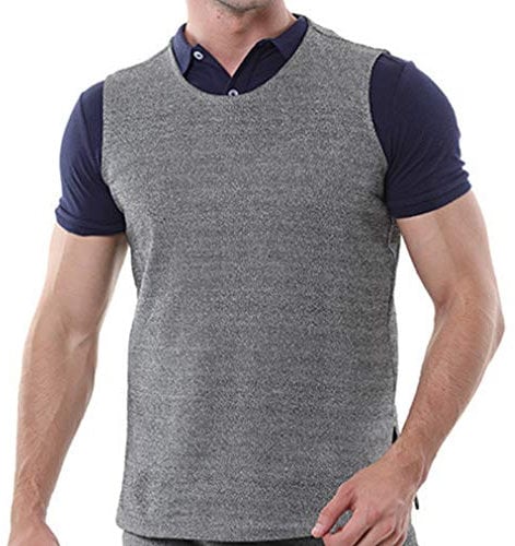 Cut Resistant T Shirt, Level 5 Protective Vest Cut Resistant Anti Slash Stab Round Neck Short Sleeve Waistcoat High Performance Protection Security Supplies (L)
